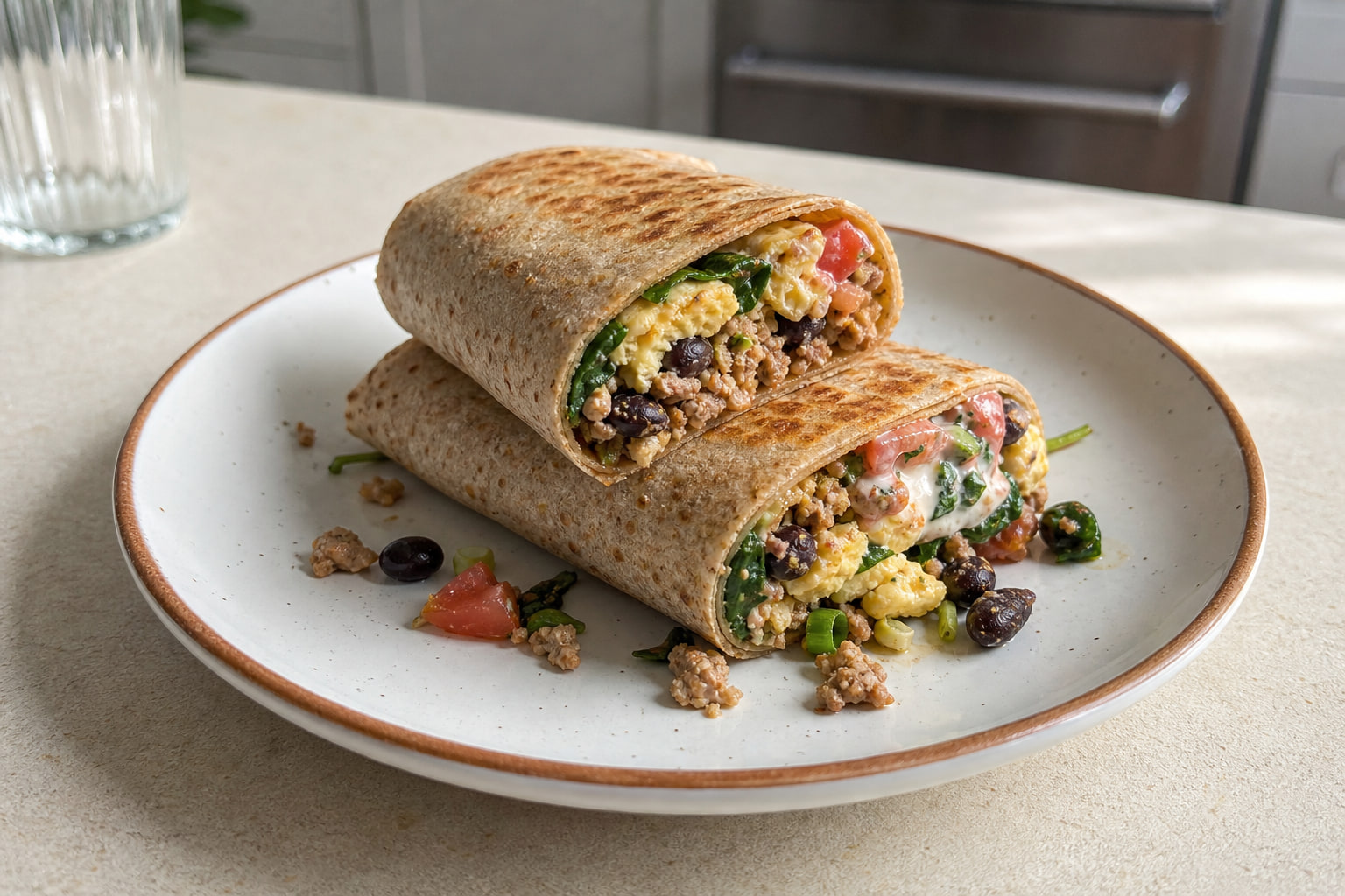 Breakfast burrito healthy remake